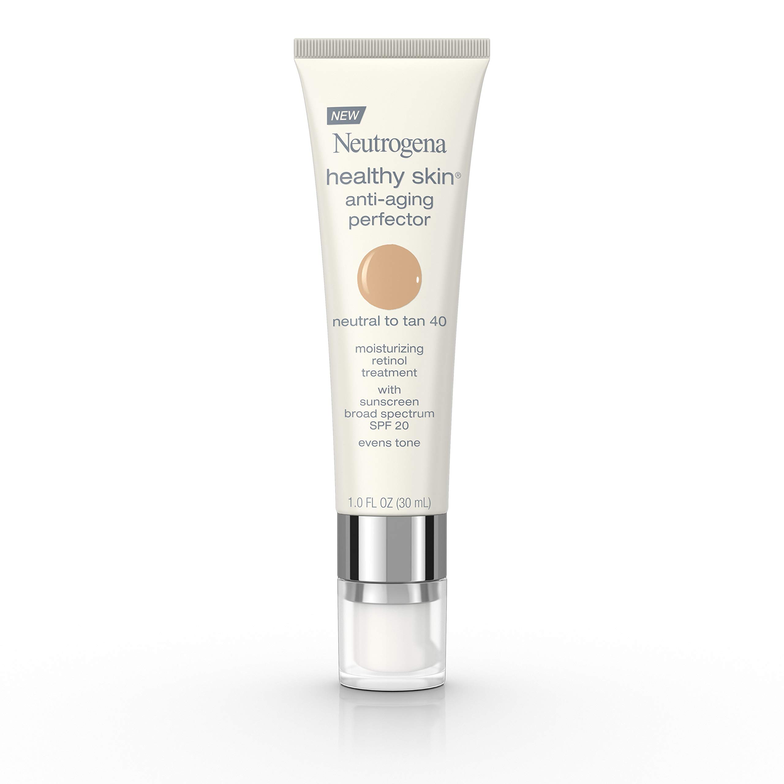 Neutrogena Healthy Skin Anti-Aging Perfector Tinted Facial Moisturizer and Retinol Treatment with Broad Spectrum SPF 20 Sunscreen with