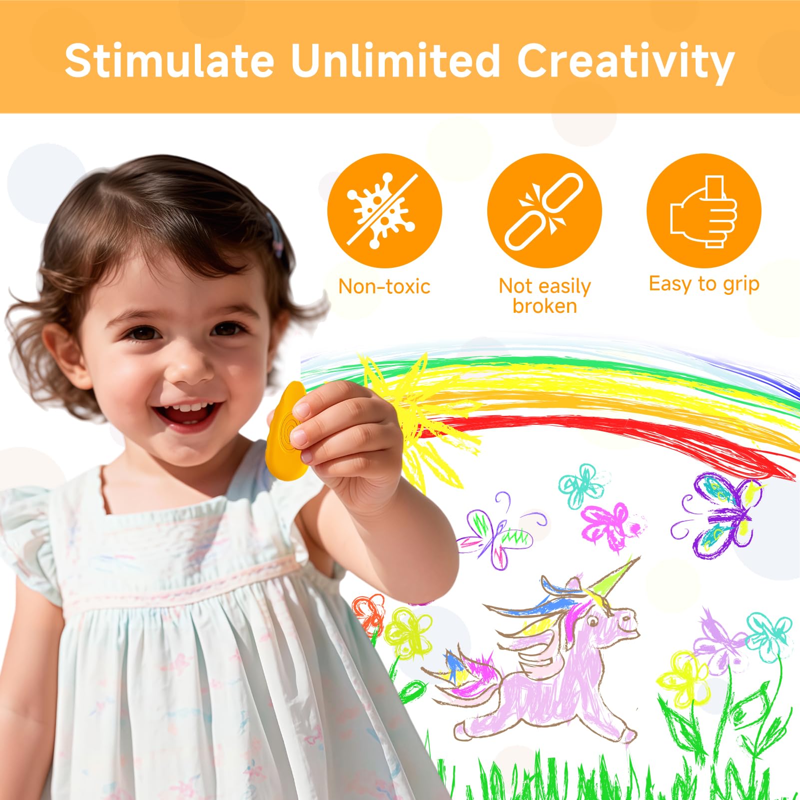 Gripiti Crayons for Kids Water Drop 12 Colors - Image 3
