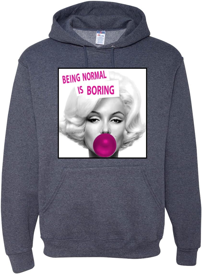 Wild Bobby Marilyn Being Normal is Boring Famous People Unisex Graphic Hoodie Sweatshirt