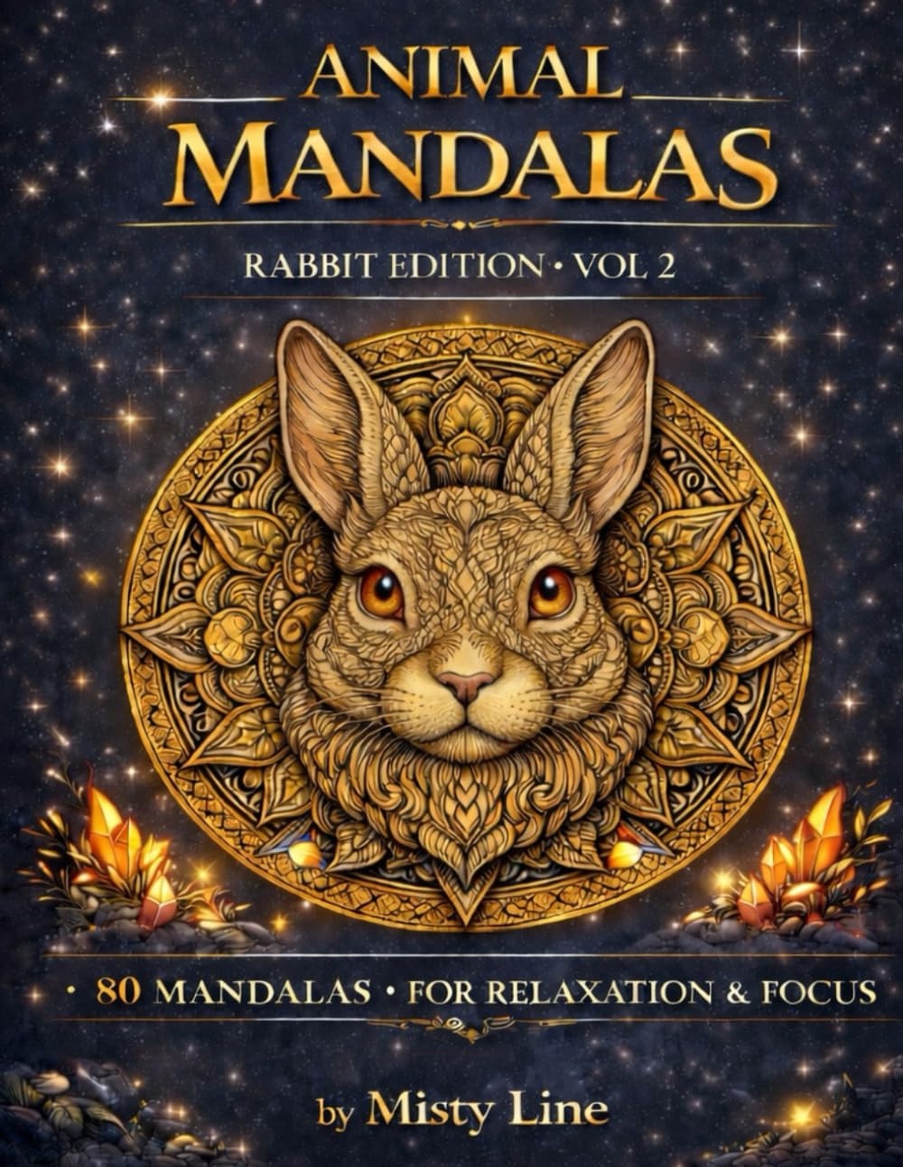 Animal Mandalas – Rabbits Edition, Volume 2: 80 Abstract Rabbit-Inspired Mandalas for Calm, Balance & Relaxation