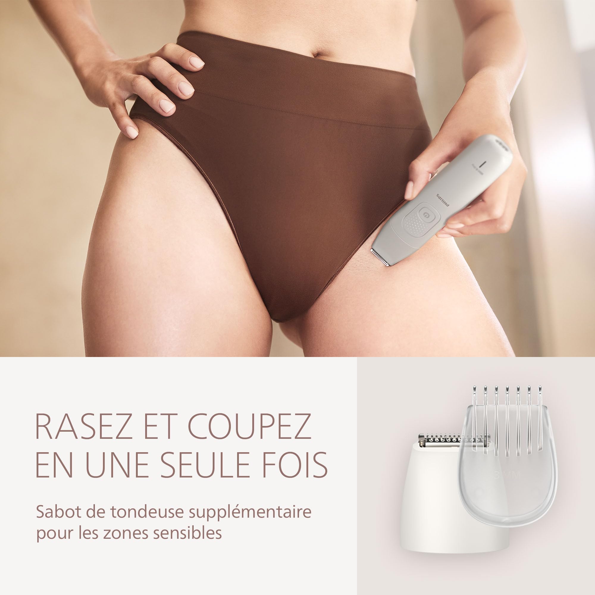 Philips Lady Shaver série 8000 – rasoir sans fil, sur peau sèche ou mouillée, système de rasage à 3 lames, tête flexible, visage, jambes, corps et maillot, autonomie 100 min, modèle BRL159/00