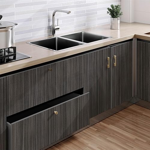 Miniatura 2 de Heroad Papel de contacto de madera, papel de contacto de grano de madera gris para armarios, encimeras, papel tapiz autoadhesivo impermeable,