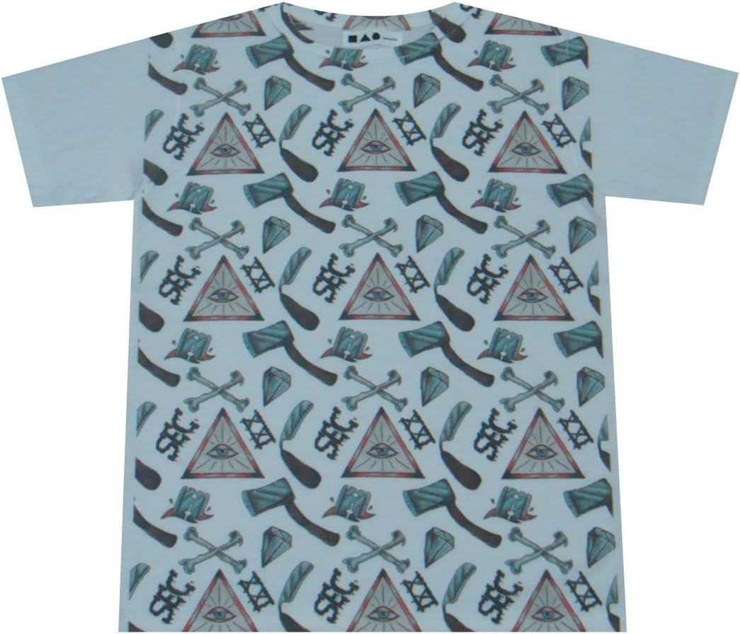 SINTHESIS eye bone diamond skate punk sneaker rock T-Shirt White / SIN54 size M