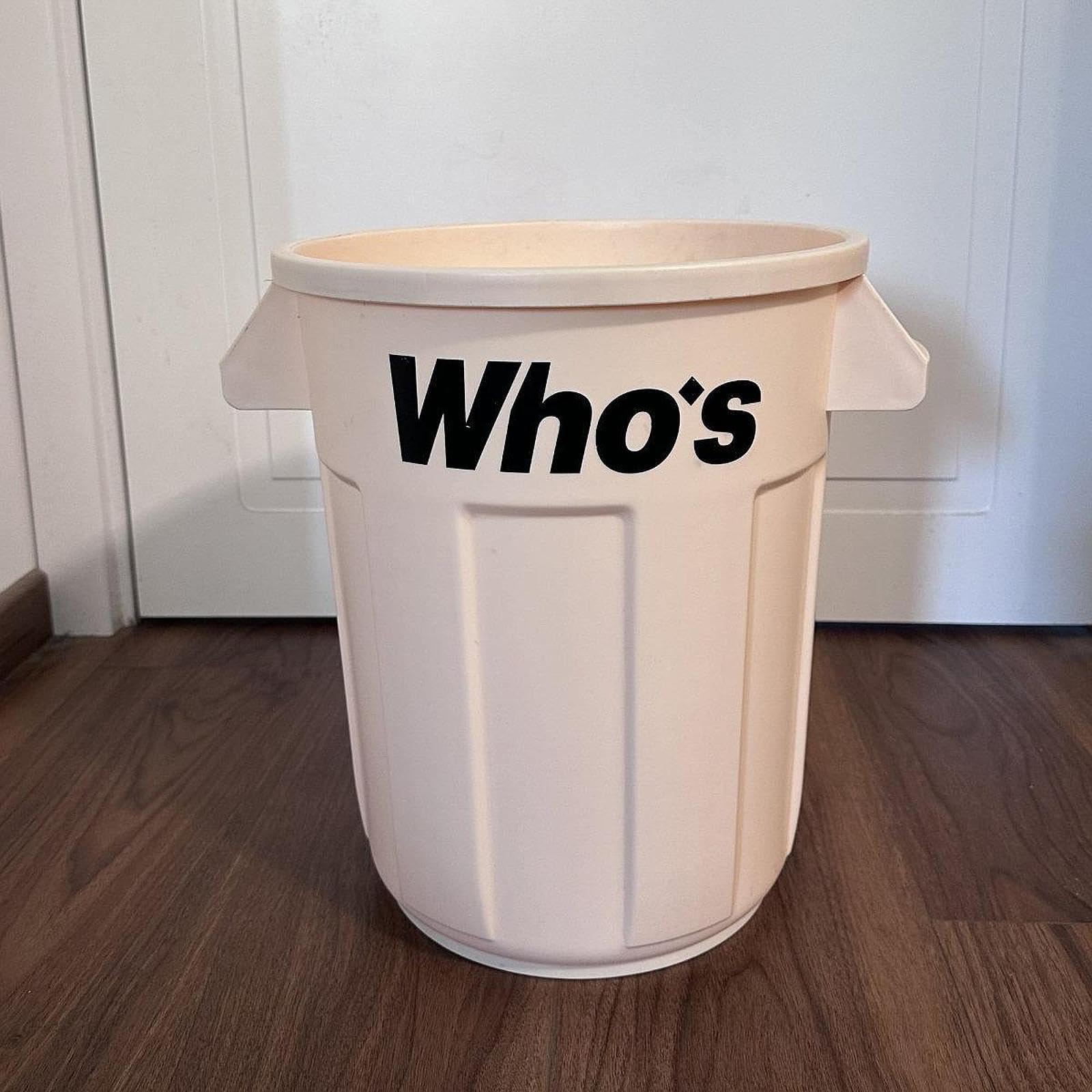 Papelera Contenedor de Basura Cesto Organizador Basurero Grande de PP Diseño Práctico para Reciclaje y Ordenamiento Adecuado para Hogar Dormitorio, Blanco