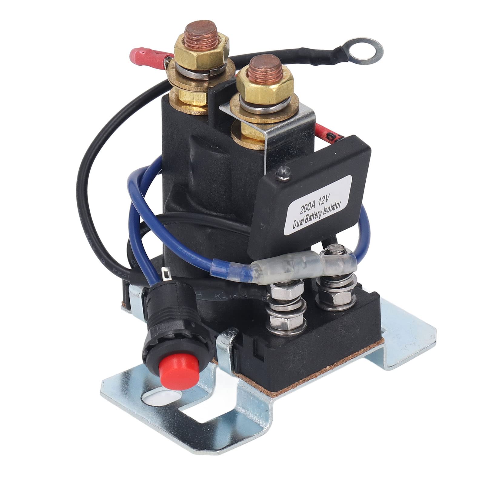 FTVOGUE Isolatore Batteria Relè Doppia Batteria in Ottone 200A 12VDC Controllato da Microprocessore Avviamento Rapido 4 Pin per, Fuoristrada, Carrello Elevatore, Motoslitta