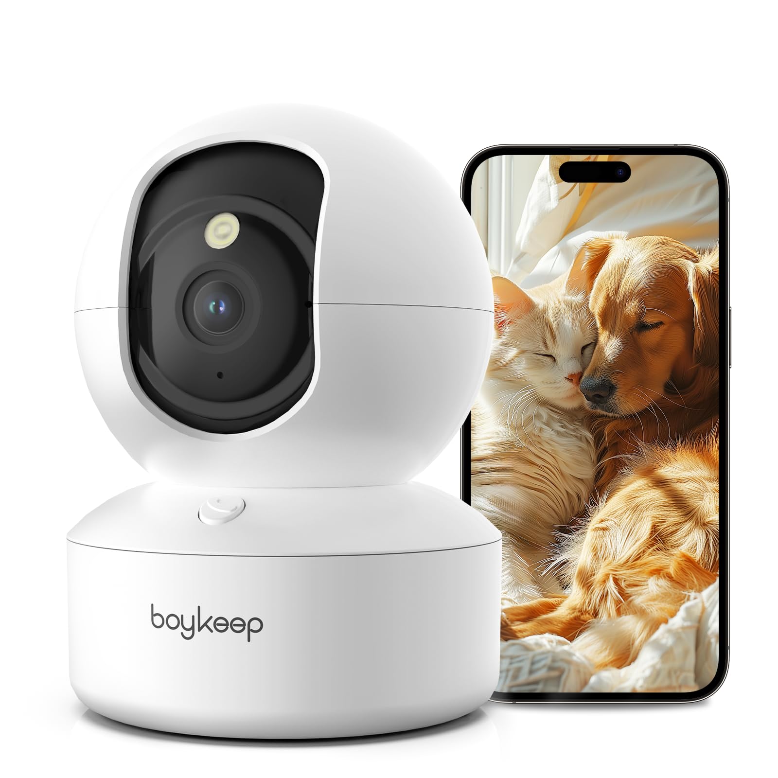 ZOSI 4K Telecamera di Sorveglianza WiFi per Interni con Scheda da 64 GB, WiFi 2,4/5 GHz, Visione a 360°, Rilevamento AI per Bambini/Animali Domestici, Audio Bidirezionale, Chiamata con un Tocco, C518