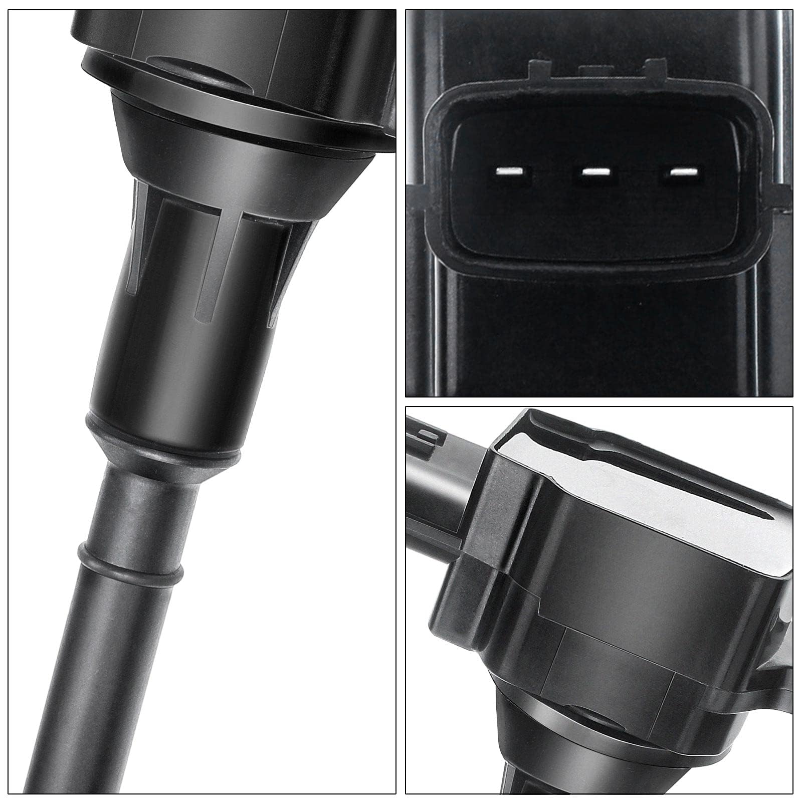 Frankberg Juego de 4 bobinas de encendido y bujías para gasolina 3 Polos | 224488H300; Compatible con: X-Trail T30, Primera Hatchback P12, Primera P12, Primera Kombi WP12