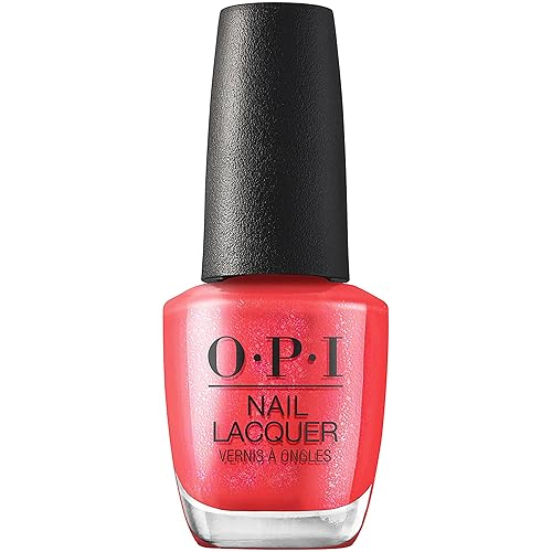 OPI Esmalte de uñas, Left Your Texts on Red, Red OPI Nail Polish, me myself and OPI Spring '23 Collection, 0.5 onzas líquidas