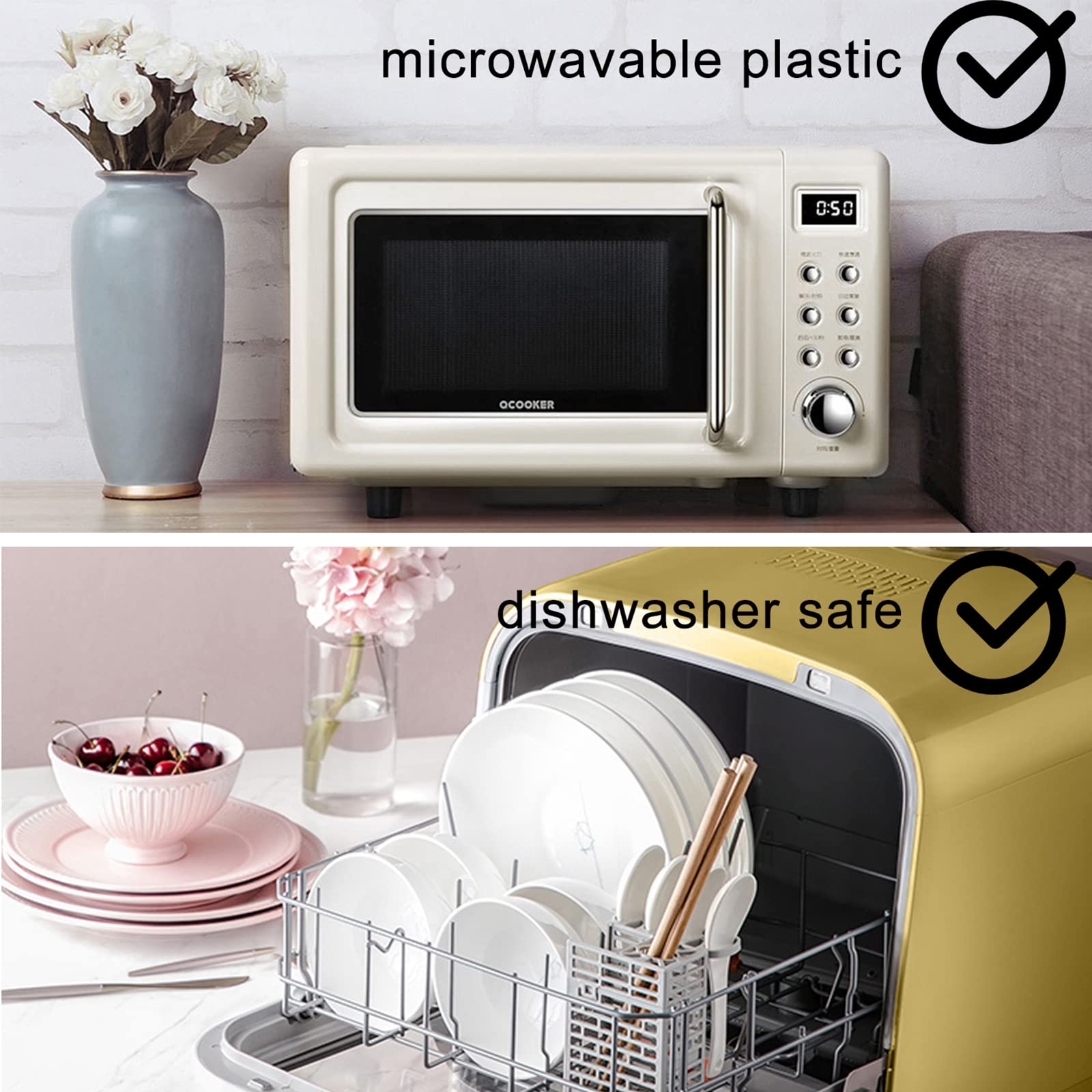 EUSOAR Cestas de pan, 9.4 x 5.9 pulgadas, 24 cestas ovaladas reutilizables de plástico para servir alimentos, aptas para microondas y lavavajillas, bandeja de servicio de alimentos de plástico de