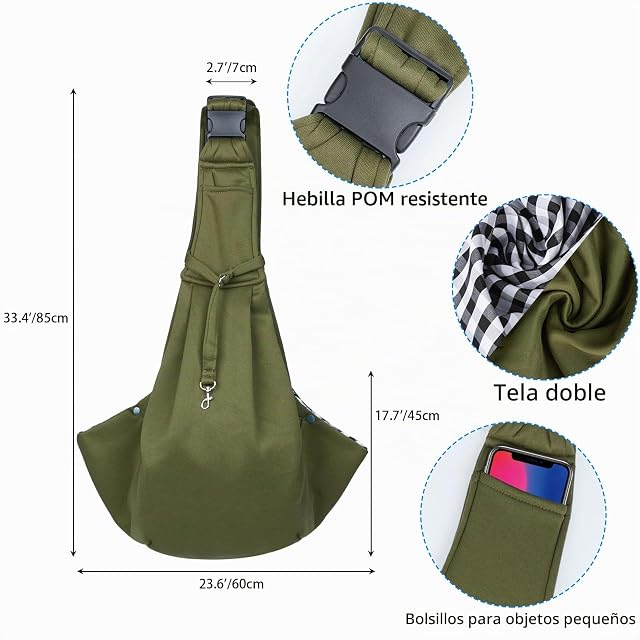 Foto 2 de 7 de Sarsumir Bandolera para Perro, Transportín para Perros Bolsa de Viaje para Mascotas Ajustable Bolso de Hombro…