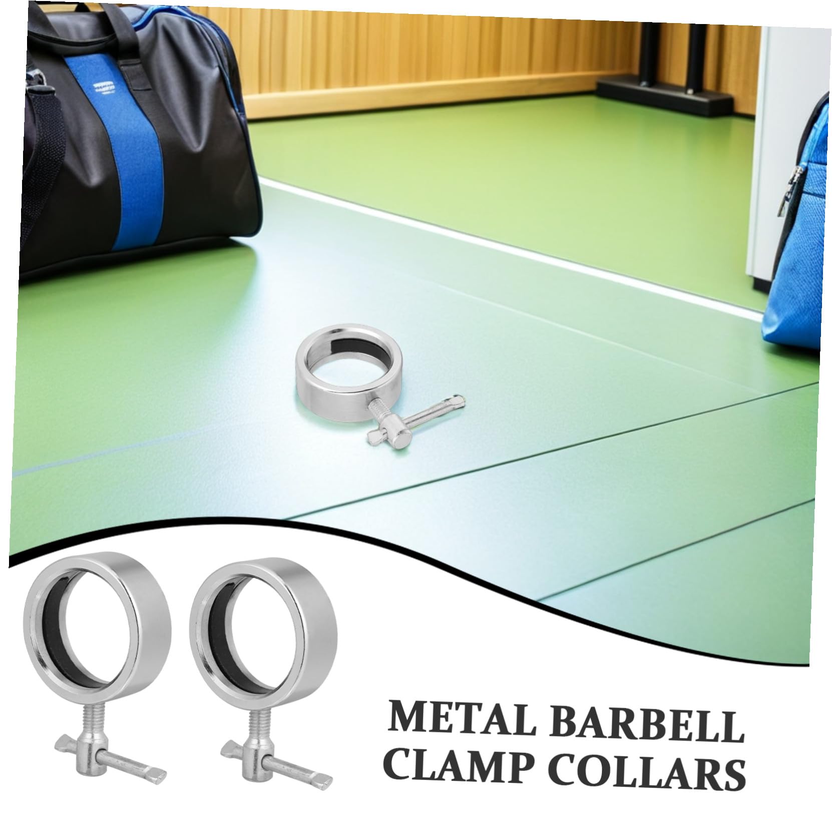 Didiseaon 2 Piezas Collares de Aleación para Barra con Clip de Resorte Abrazaderas para Gimnasio Sujeción Segura para Pesas de Resistentes para Entrenamiento de Fuerza