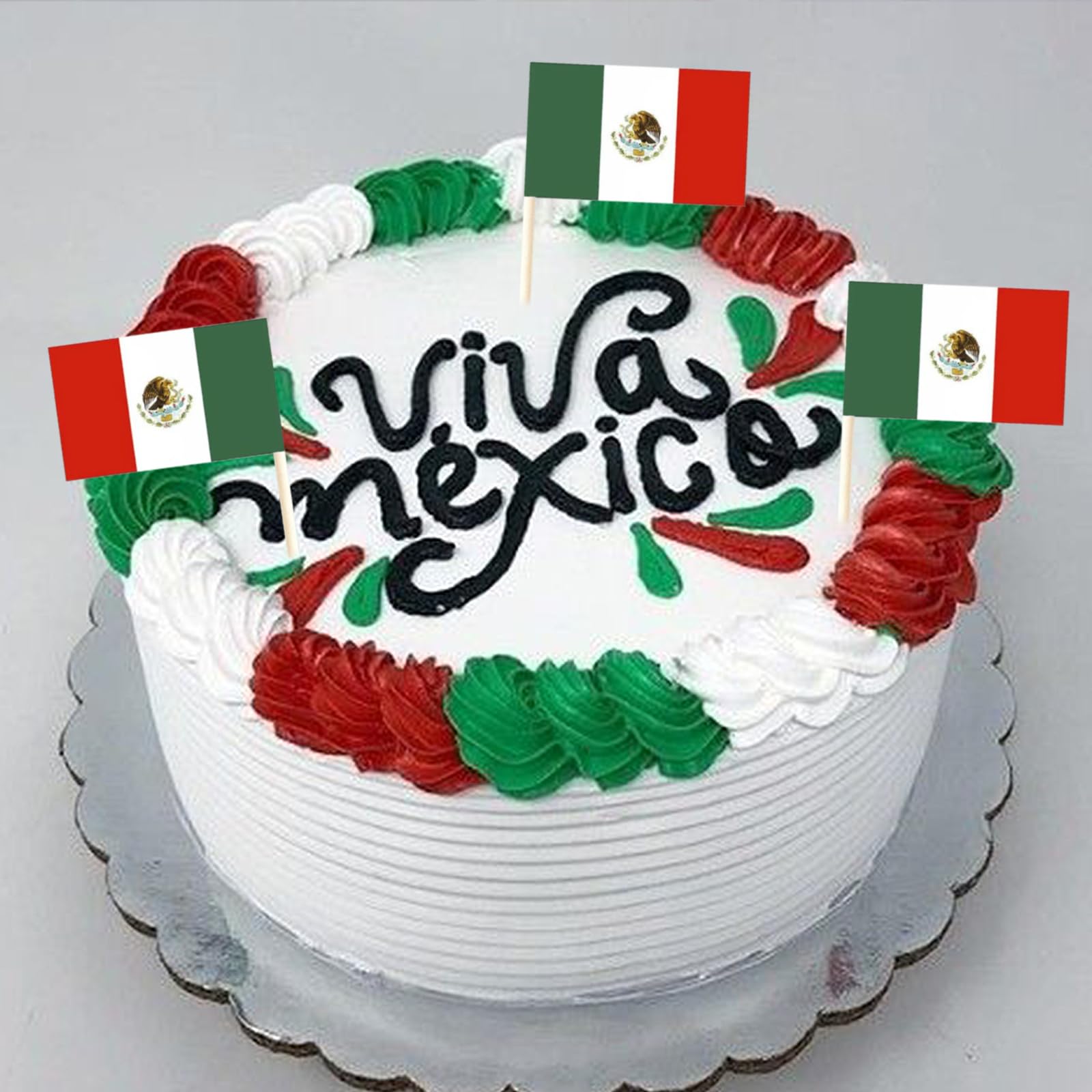 Mexican Theme Decorations 200-Piece Mexican Flag Cupcake Toppers - Cake  Decorating Toothpick Flags For Parties Mexican Flag Toppers, image size:1600x1600