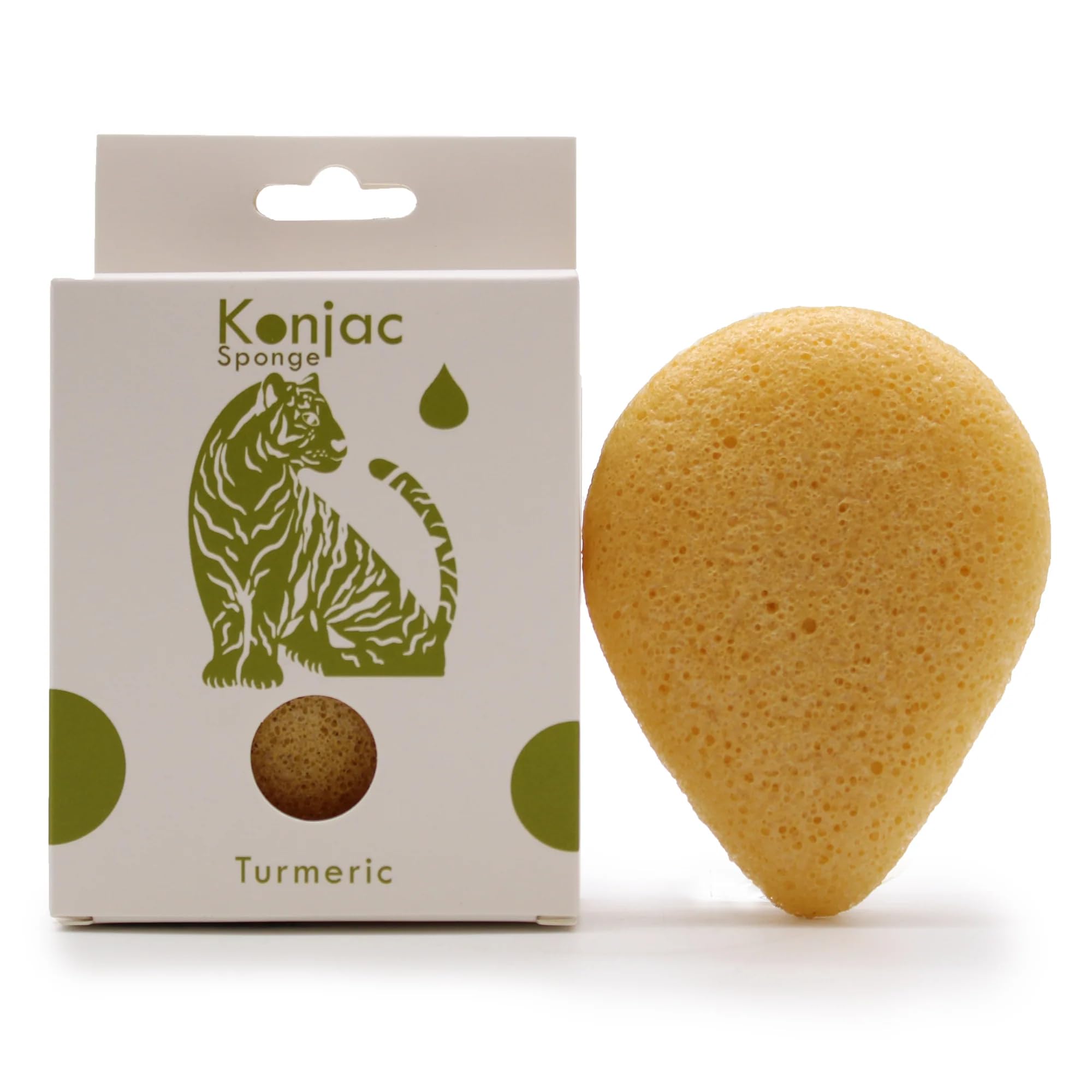 Esponja Konjac de lágrima, cúrcuma, antiarrugas