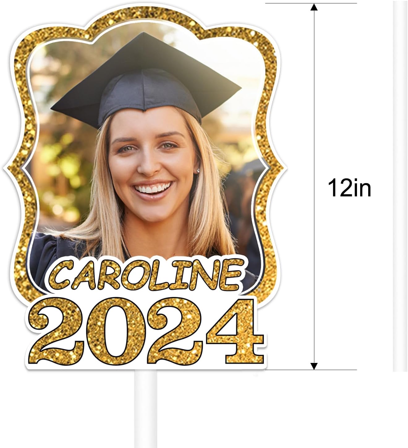 Heads on a Stick Graduation Custom Face Hand Fans with Photo Pictures Class of 2025 Personalized Prop Signs