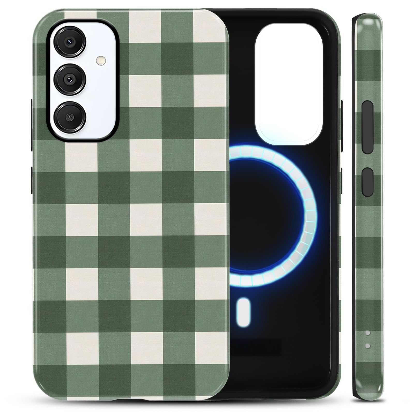 Coque Samsung Galaxy A16 5G vert et blanc en polycarbonate rigide - 8