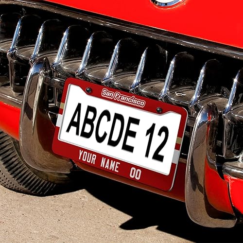 Miniatura 5 de San Francisco - Marco de matrícula de automóvil personalizado, 2 unidades, soportes de aluminio personalizados, marco universal para placa de