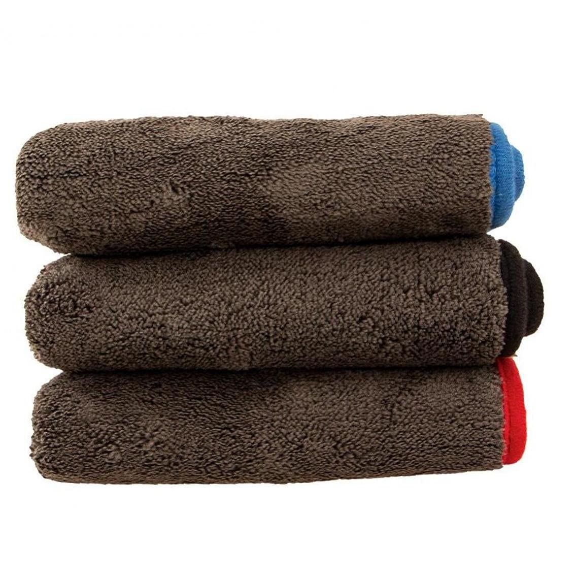 Tissu de séchage de voiture en microfibre pelucheuse 48x42cm pour lustrage et cire