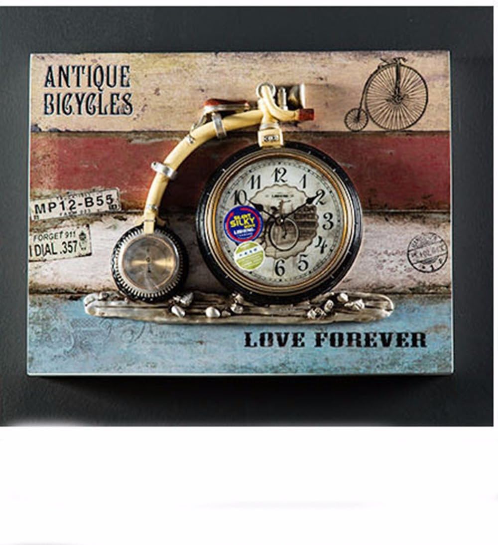 WAWZJ Solid wood decorative painting meter box with clock