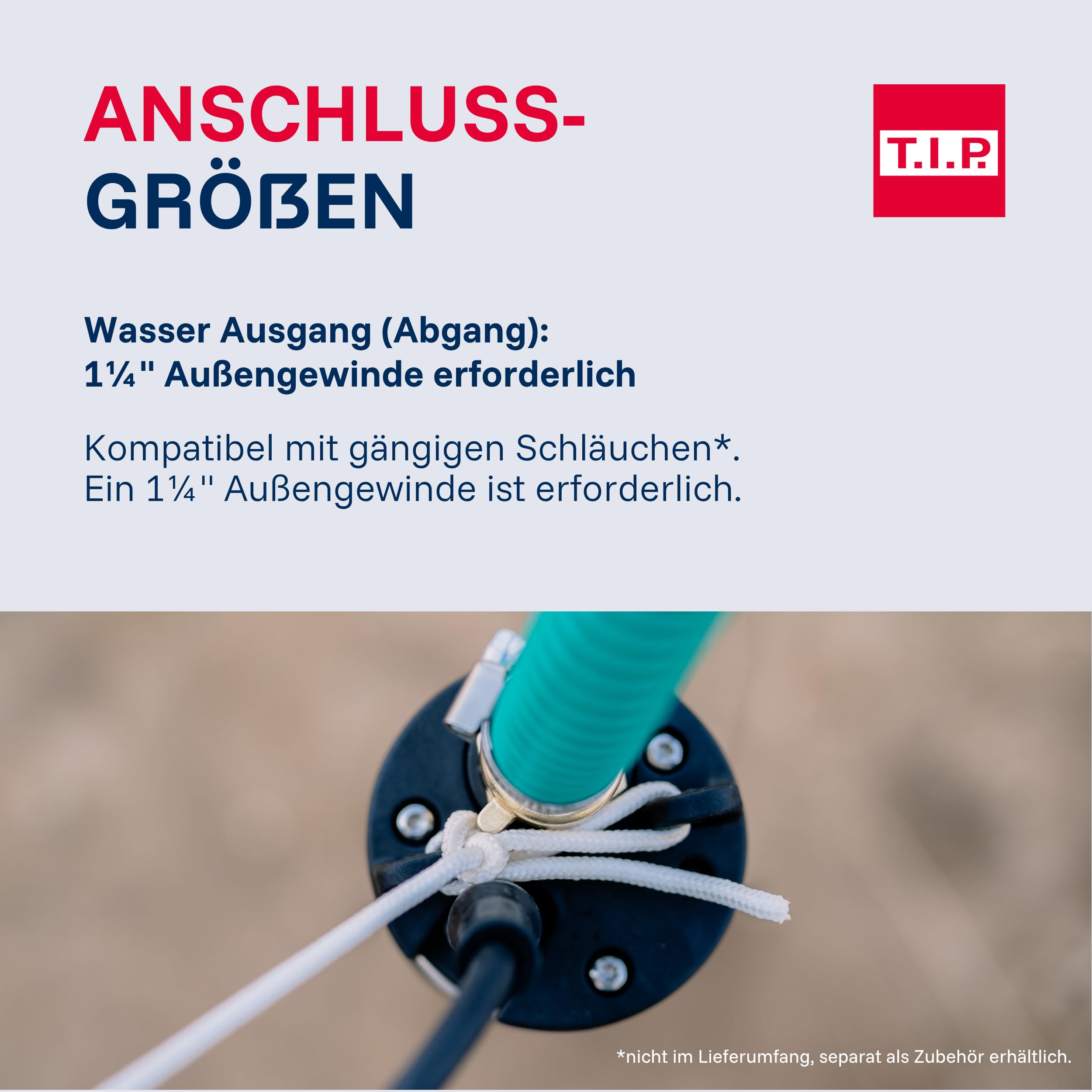 T.I.P. Brunnenpumpe - Tiefbrunnenpumpe Edelstahl (5.400l/h Fördermenge, 53m Förderhöhe, 5,3 bar Druck, sandresistent durch erweiterbaren Fuß, ab Brunnen Ø10cm, 20m Eintauchtiefe) BigWell 90-53, 30083