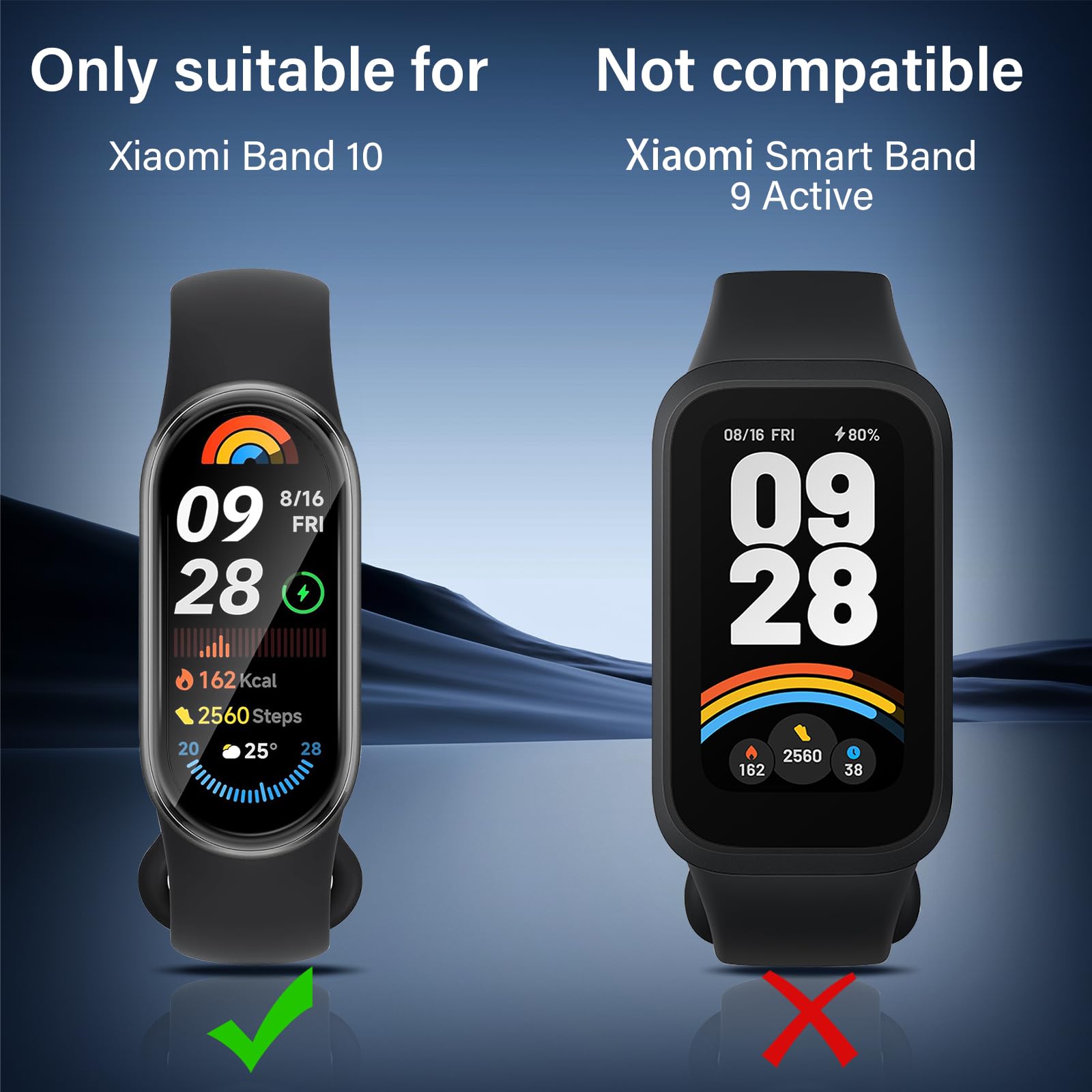 Natbok 4 Pezzi Pellicola Protettiva per Xiaomi Mi Smart Band 10/Smart Band 9 1,62 2024, Anti-Graffi Senza Bolle Alta Definizione Trasparente TPU Protezione Schermo per Mi Smart Band 9