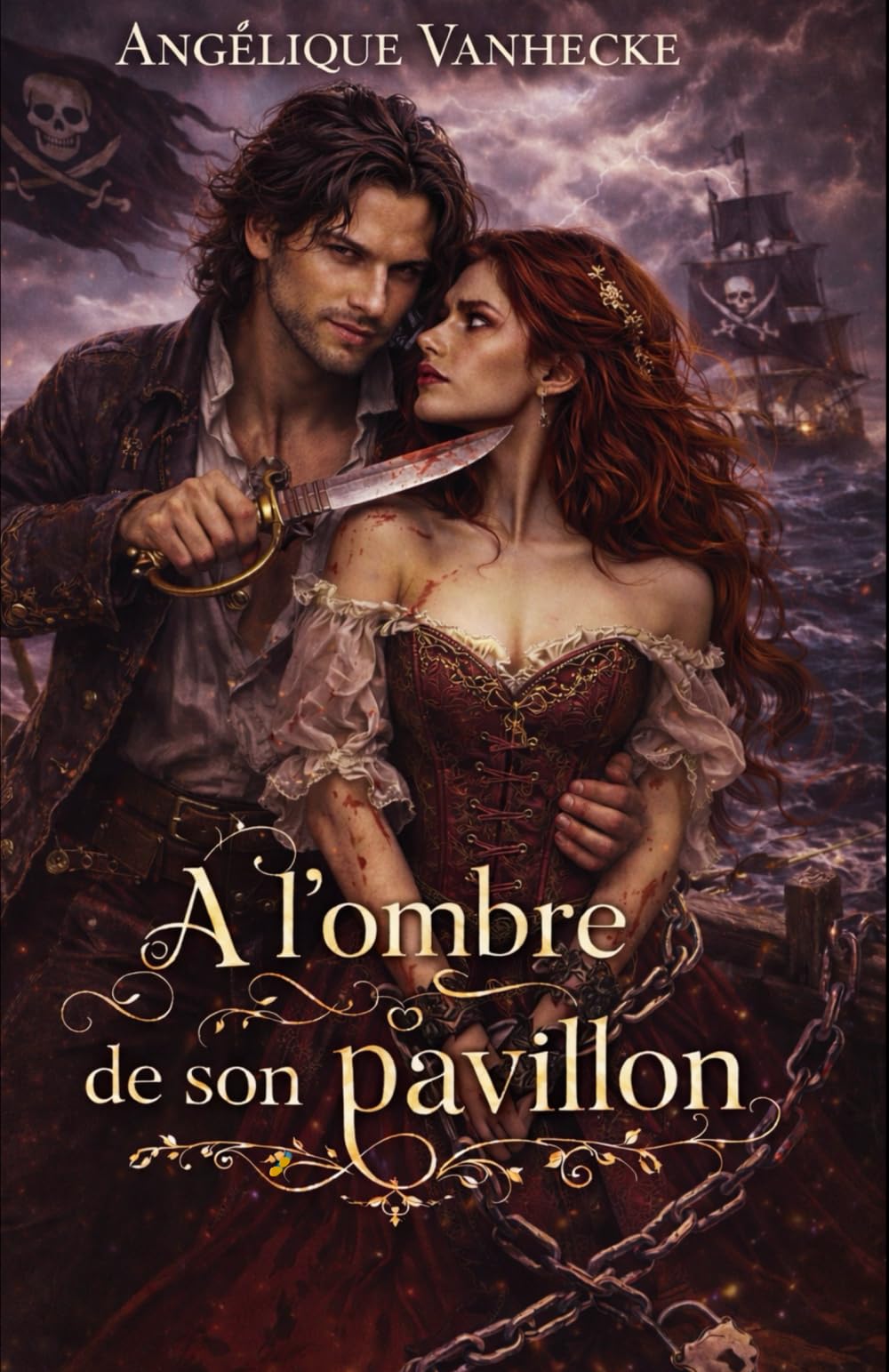 A l'ombre de son pavillon: une romance de pirates : Entre chaînes, désir et liberté volée