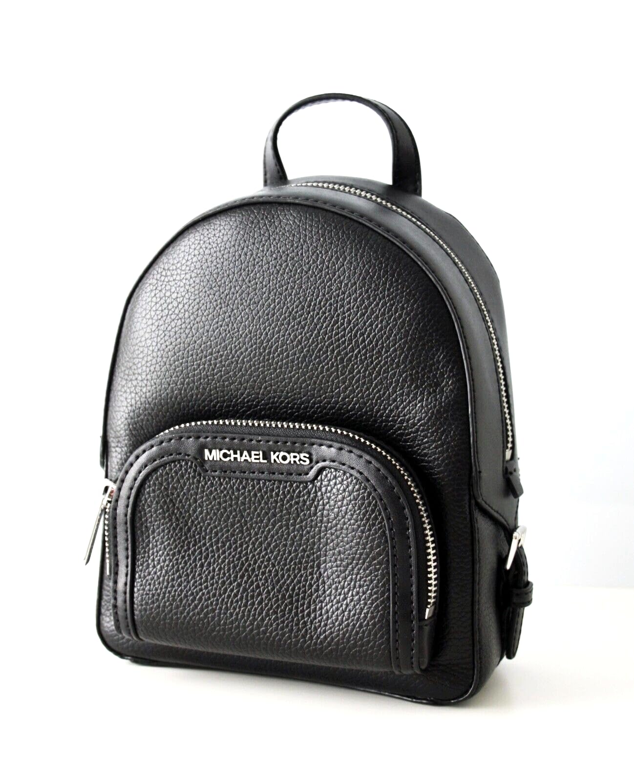 Michael Kors Jaycee XS Zaino Convertibile Borsa in Pelle Nera - 18 x 23 x 8 cm, Nero, M