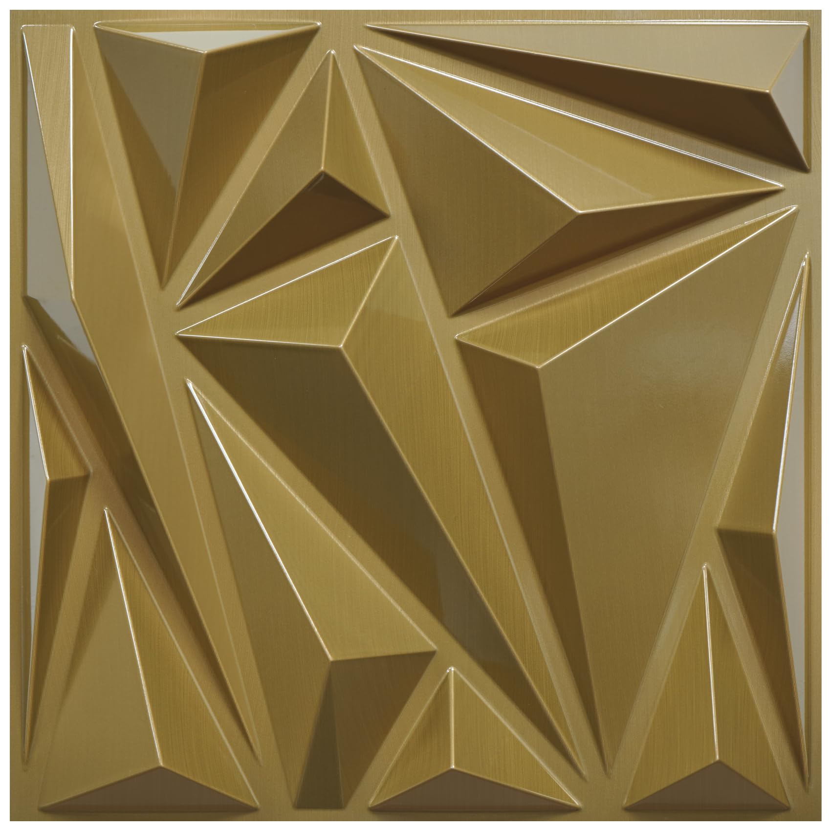 STICKGOO 3D Wall Panels for Interior Wall Decor, 33 Pack PVC Wall Panels, Champaign Gold Diamond Design Accent Wall Panels, 12"x12" Modern Decorative Wall Panels for Living Room, Lobby, Office