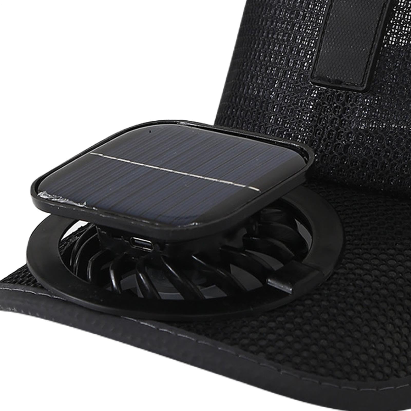 Cappello solare con ventola, protezione UV ricaricabile, cappello regolabile e rinfrescante per pesca, per esterni, spiaggia, estate, vacanze, campeggio, escursionismo, viaggi, adulti, uomini e donne