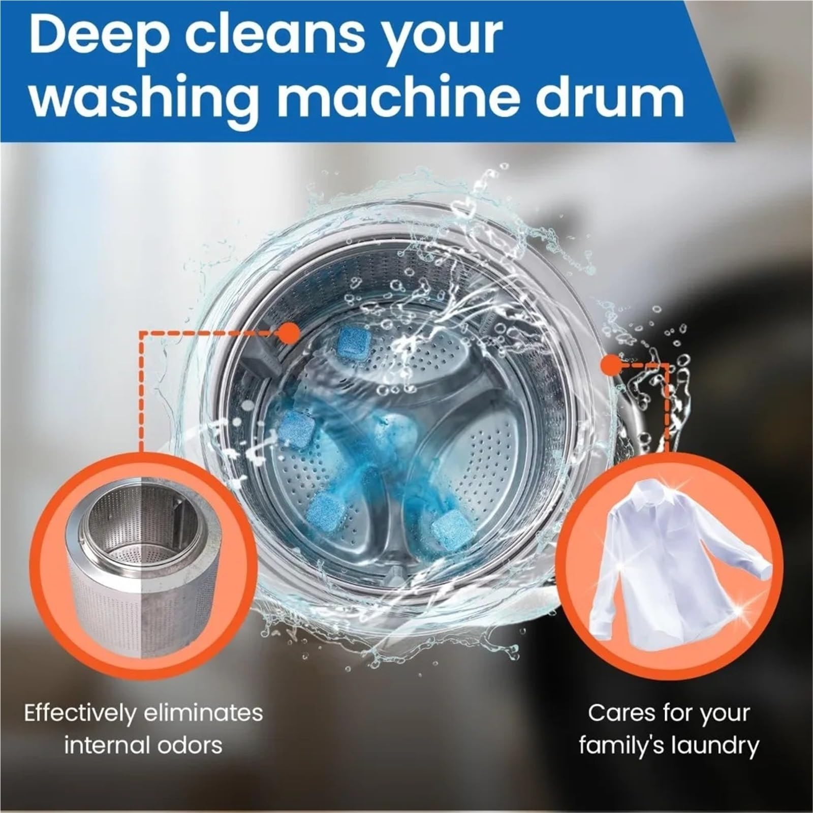 washing machine cleaner tablets Waschmaschinenreiniger-Tabletten mit Zitronenduft, 30 Stück