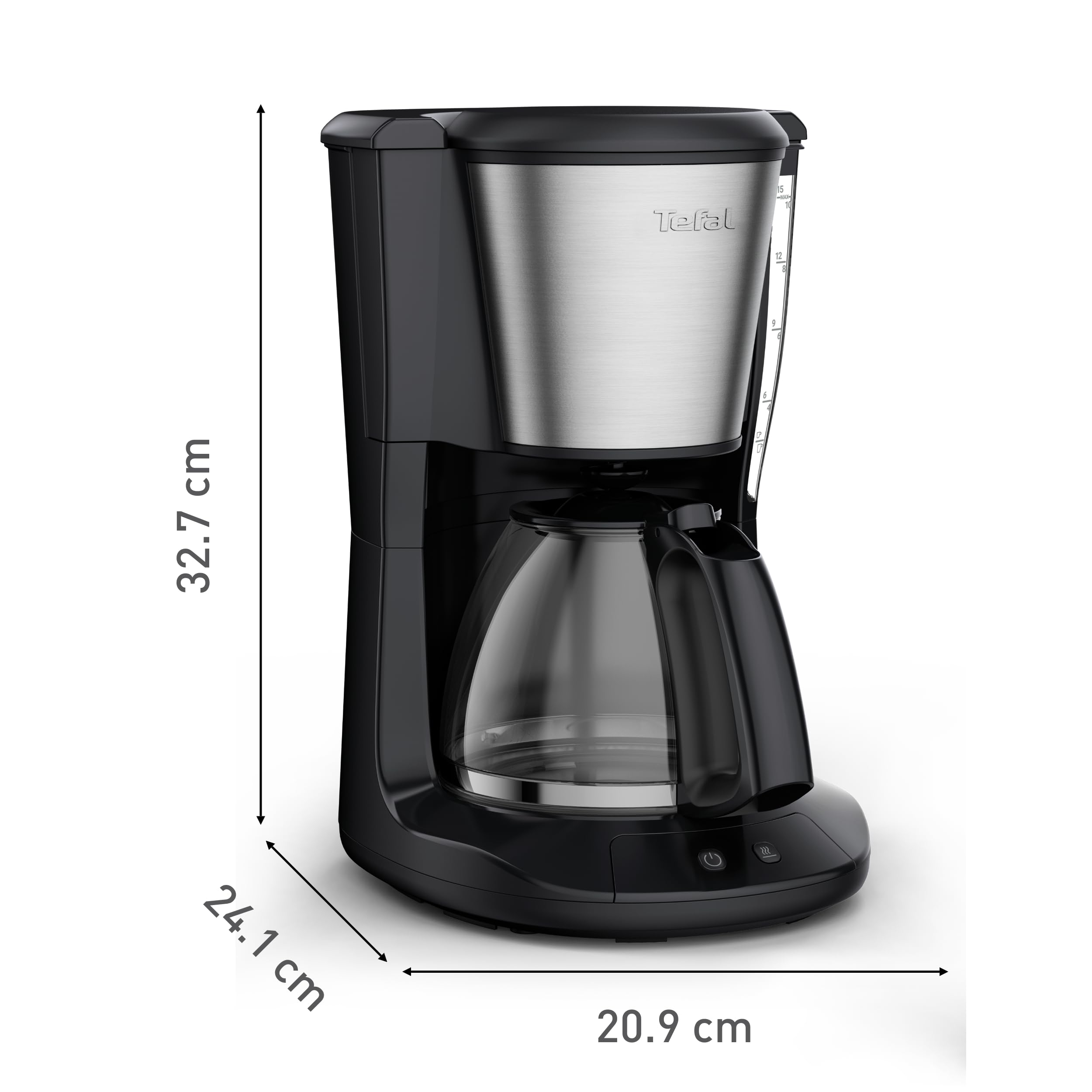 Tefal Subito, ekspres do kawy, opcjonalna funkcja utrzymywania ciepła, filtr permanentny wielokrotnego użytku, nowoczesny design, CM5S1DE0