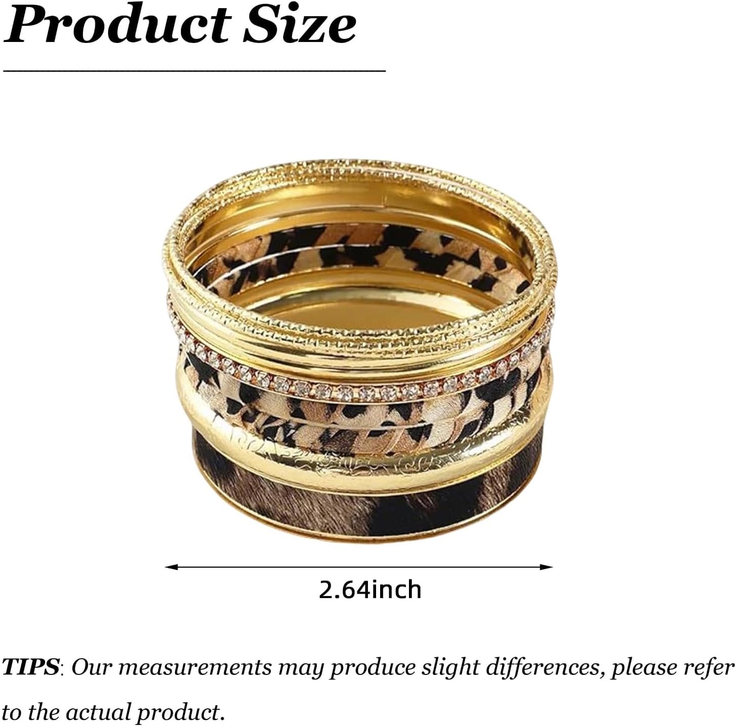 Gold Bangle Bracelets for Women Leopard Print Bracelet Stack Multi Layer Chunky Cuff Bracelet Set Cheetah Print Trendy Jewelry Gifts - Image 6