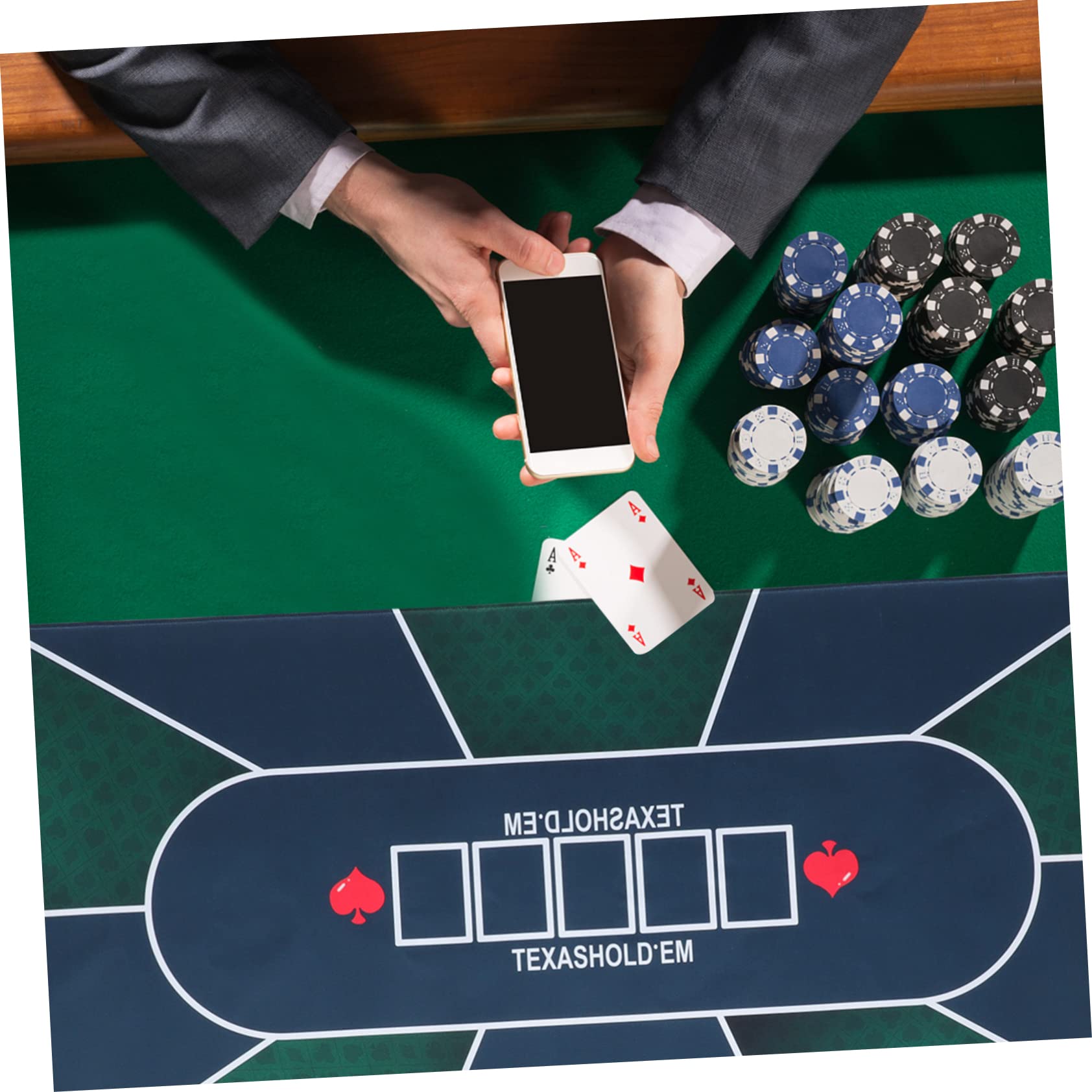 TOPBATHY Tappetino per Poker Resistente Antiscivolo Copertura per Tavolo da Gioco Materiale in Gomma