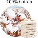 PiccoCasa Hand Towels for Bathroom 13 x 29 Inches 100% Cotton (6 Pack), Soft & Highly Absorbent Oversized Cotton Guest Towels for Hotel Spa, Face Towels Washcloth Camel Color