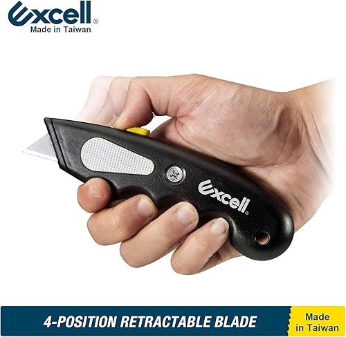 Miniatura 9 de Excell ACTION STEADY-9 Cuchillo utilitario con bloqueo de seguridad, abridor de cajas de cartón, cortador de caja ligero de estabilidad resistente