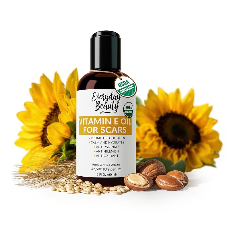 Óleo facial com vitamina E Everyday Beauty, sem fragrância, 60 mL