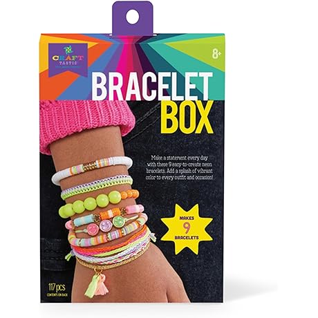 Premium Craft-tastic Neon Bracelet Making Kit for Girls and Teens