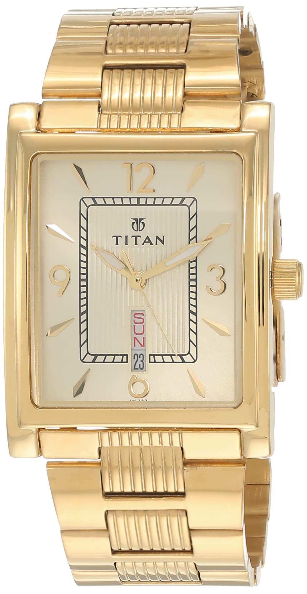 Titan Champagne Dial Analog with Day and Date Stainless Steel Strap Watch for Men-NR90024YM07 (B01GE1JUOA) Amazon Price History, Amazon Price Tracker