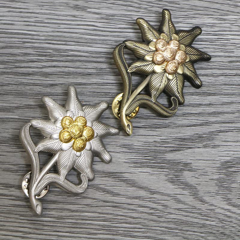 FOTN German World War 2 WW2 Mountain Troops Edelweiss Elite Wehrmacht Hat 2" Lapel Enamel Pin3