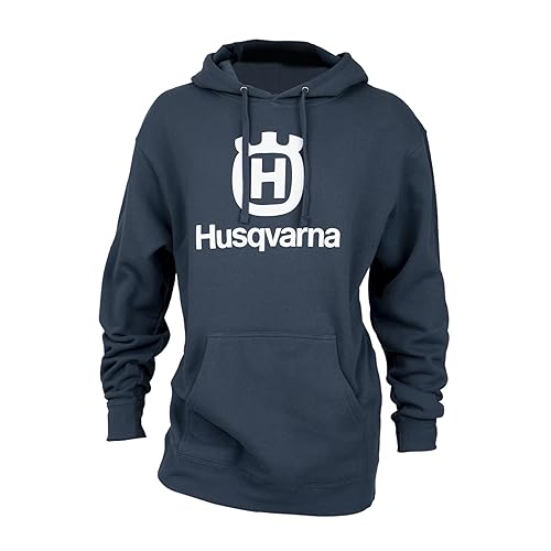 Motorcycles Men's Stacked Logo Hoodie, Storm Blue