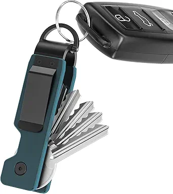 Key Organizer For Men - Compact Metal Key Holder | Minimalist Innovative Keyholder | Smart Keychain Secures 1-5 Keys