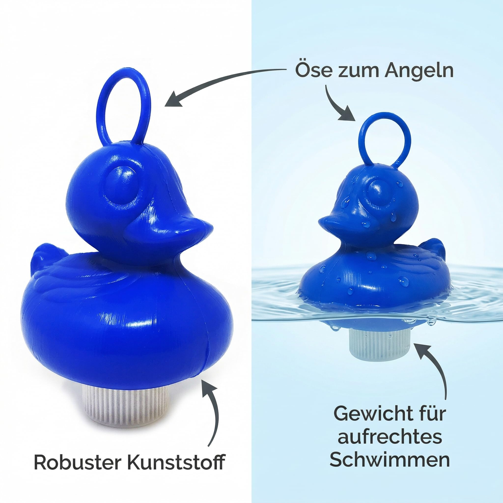 AMLI Enten Angeln | 16x bunt Entchen mit Öse & Gewicht | Inkl. 2 Angeln | Entenangeln Spiel Wasser groß | Perfekt für Firmenfeiern, Kita, Kindergeburtstag | Schwimmenten 101AO20DUCK