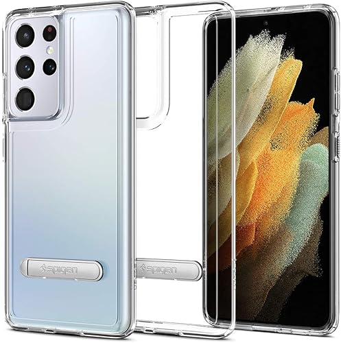Spigen Ultra Hybrid S Designed for Galaxy S21 Ultra Case (2021) - Crystal Clear