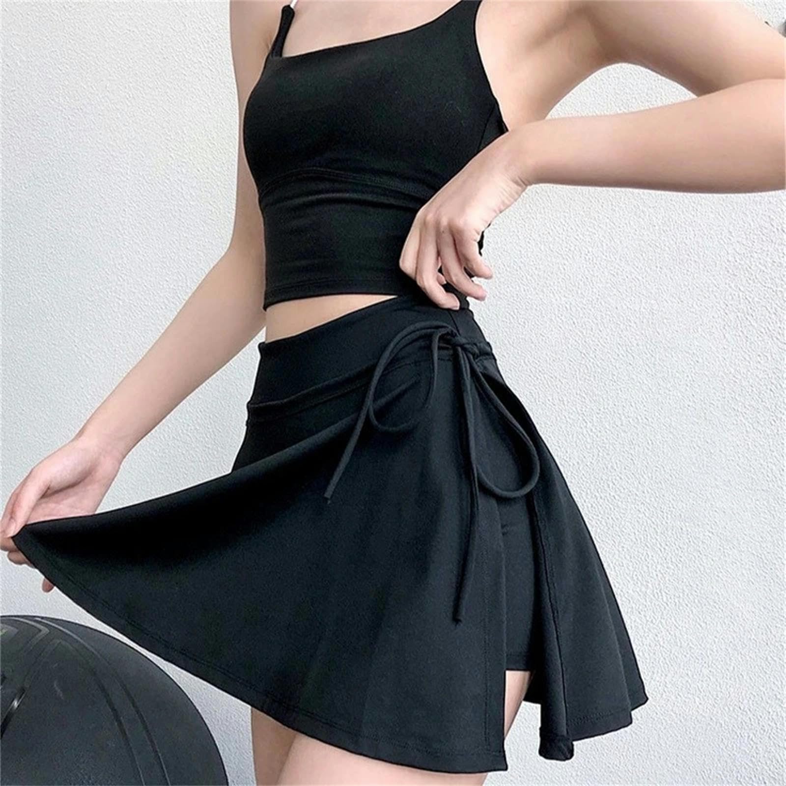 Jupe de Tennis Femmes Deux en Un Running Sport Jupe Shorts Taille Haute Volleyball Golf Jupe Tennis Sport Jupe