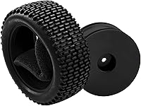 Vista 5 de Neumático de goma OD 88mm/3.46" delantero trasero y llantas de rueda de plástico con cubo de 12mm Hex compatibles con Redcat Tornado Shockwave HPI