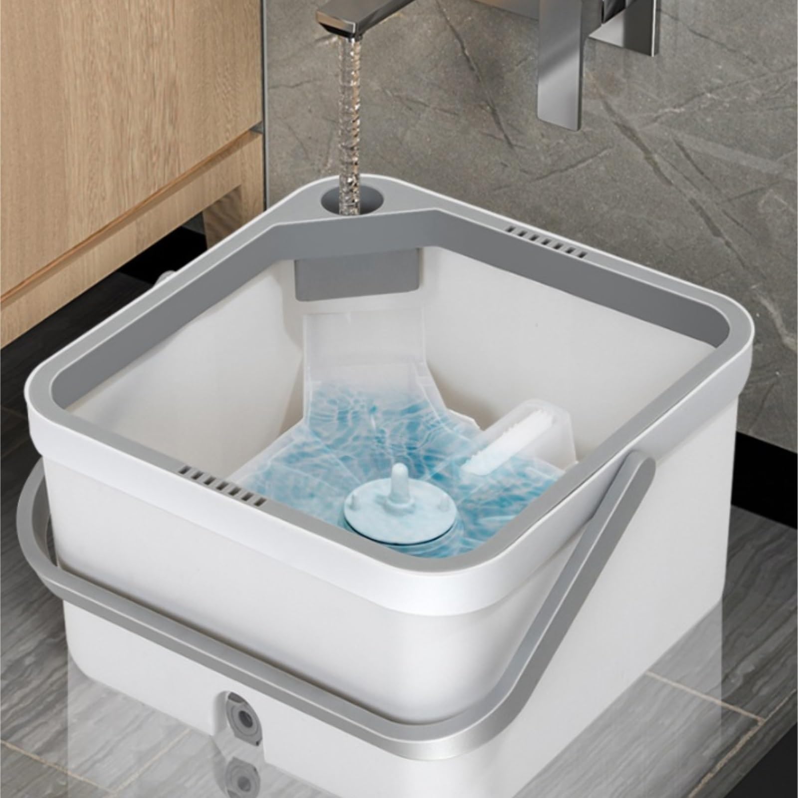 Fregona Almohadillas Planas para Fregona con Agarre Firme para Limpieza De Pisos Húmedos Y Secos Mango Acero Inoxidable Cabezal Giratorio 360 ​​Grados Limpieza Suelo