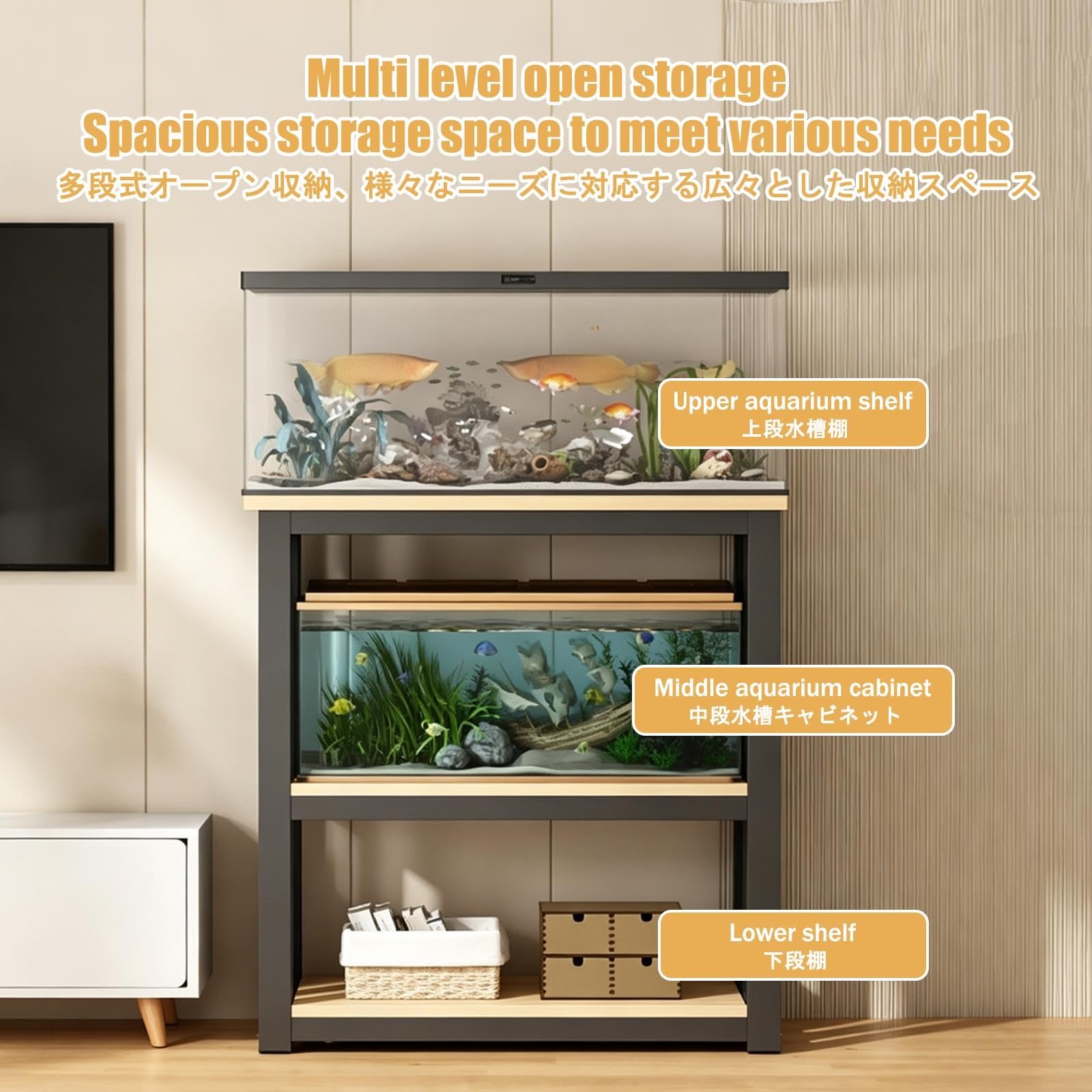 Mobile Acquario, Base per Acquari, Elevata Capacità di Carico