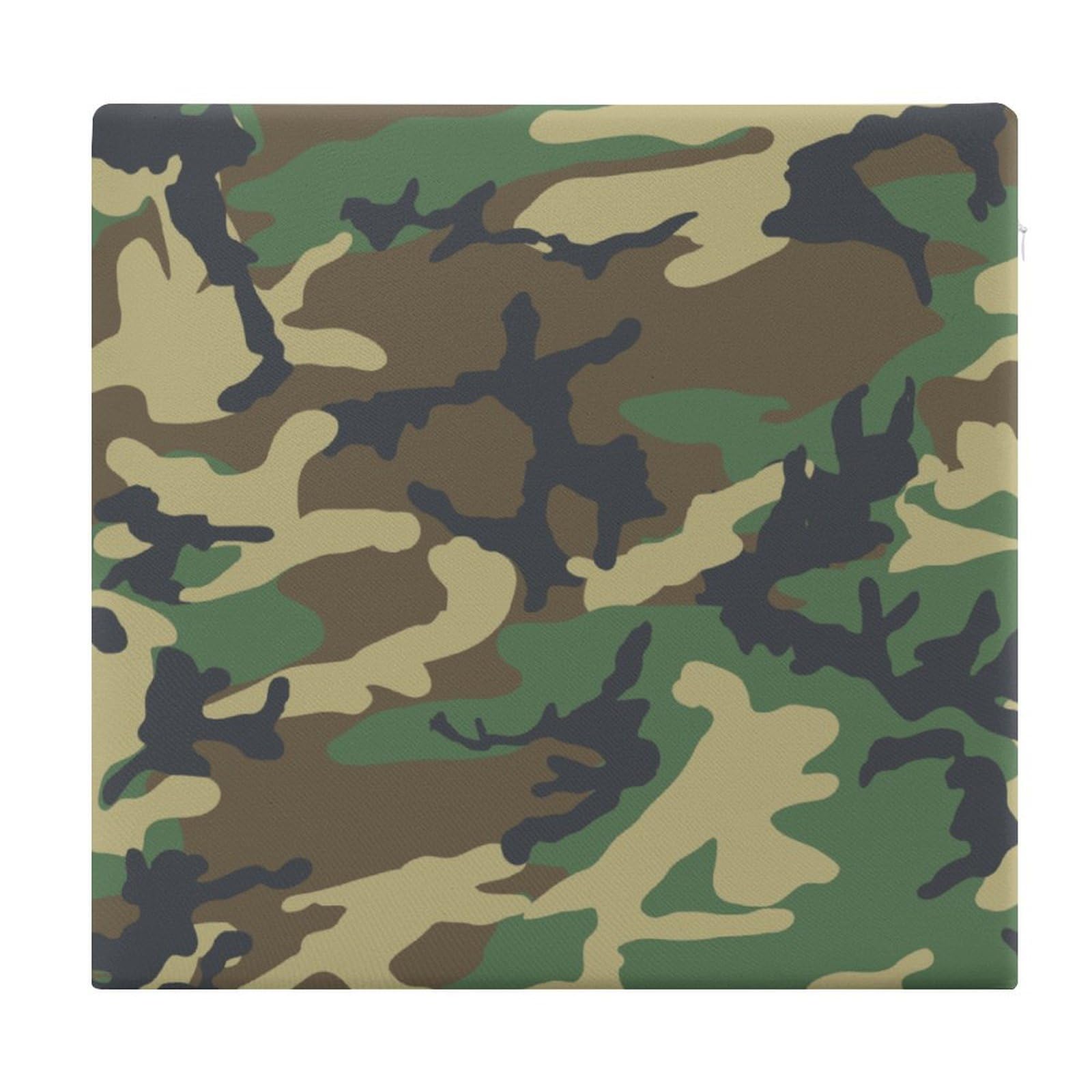 JZemdybill Chair Pad, Camouflage Pattern Seat Pad, Square Chair Cushion for Yoga Living Room Balcony
