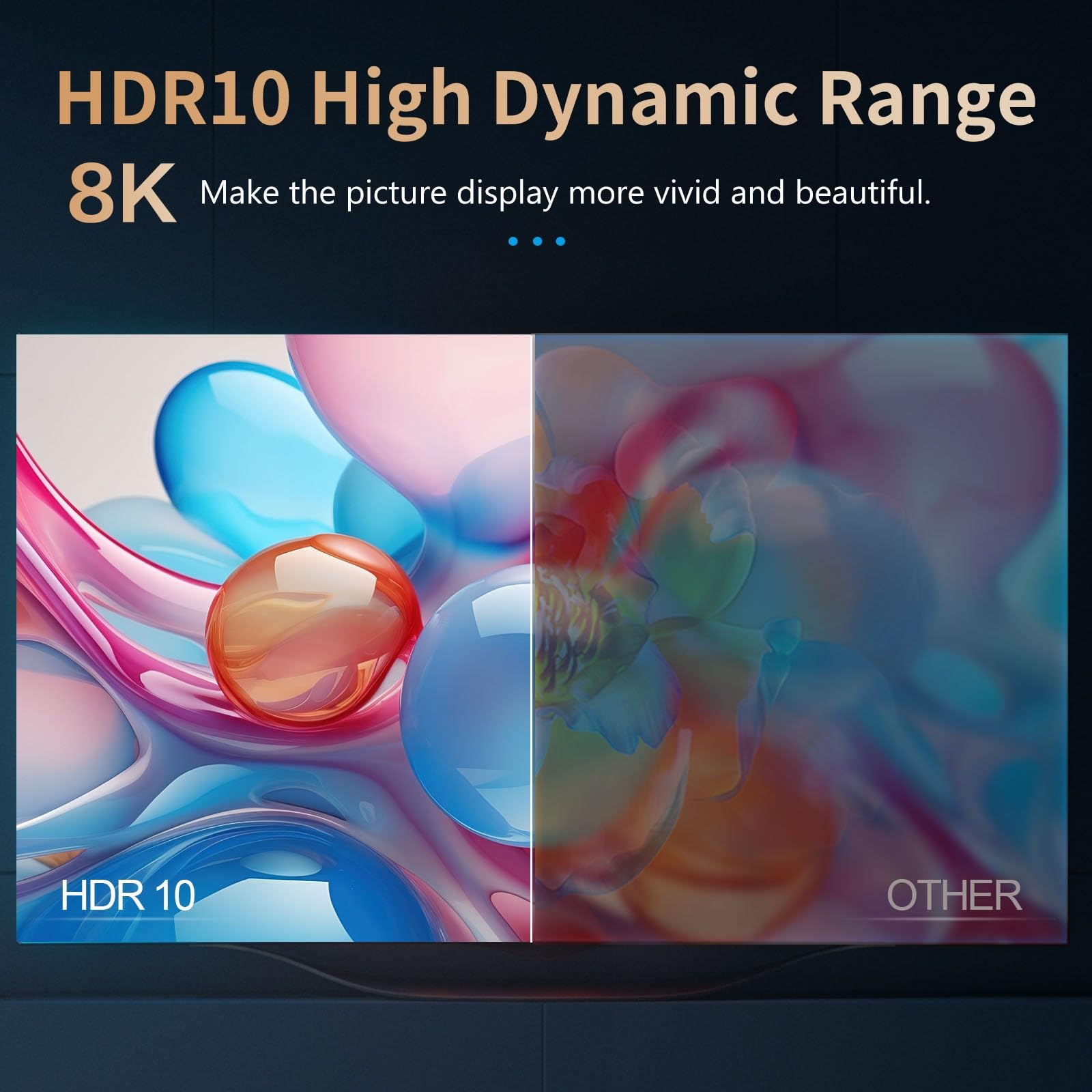 Android 14.0 TV Box, Android Box 2GB RAM 16GB ROM 1000M WIFI6 Ethernet 4K 8K HDR10 Chipset Allwinner H728, supporto 2.4G/5.8G Dual WiFi BT5.0 USB 2.0 USB 3.0 TV Box Android