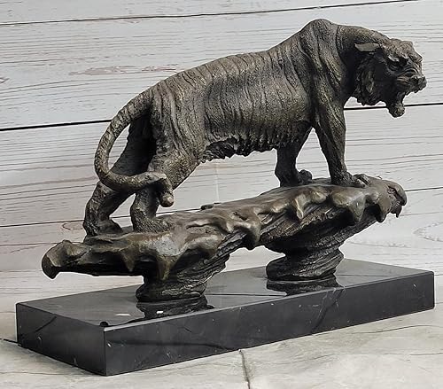 Miniatura 3 de Think Bronze - Estatua de bronce de tigre Bugatti, figura de vida silvestre intrincadamente detallada para coleccionistas exigentes, regalo hecho a