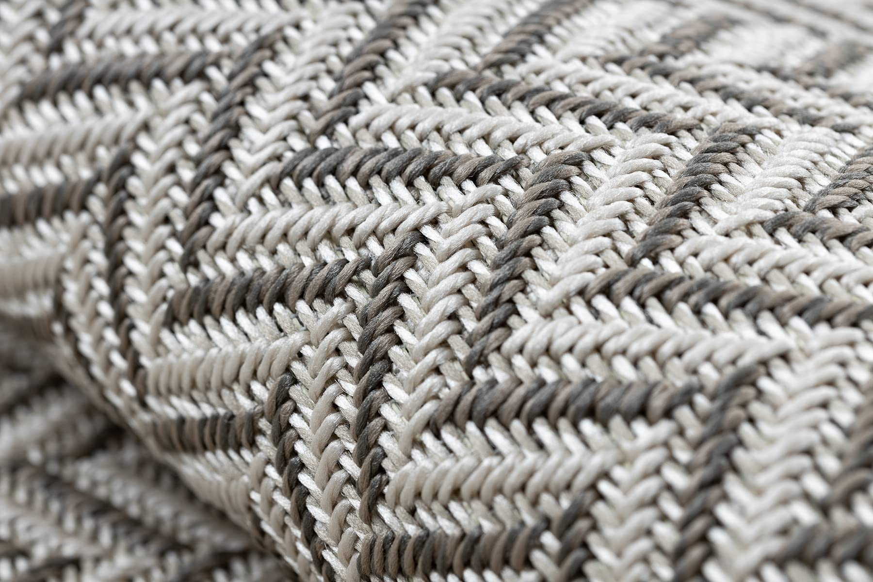 rugsx Tapis SISAL BORDERO Intérieur & Extérieur, Tissage à Plat, pour Chambre/terrasse/Balcon, crème/Taupe 120x170 cm